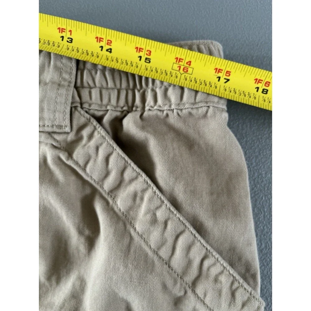 St John’s Bay Mens Cargo Chino Shorts Size36 Tan Khaki Travel Casual Athleisure